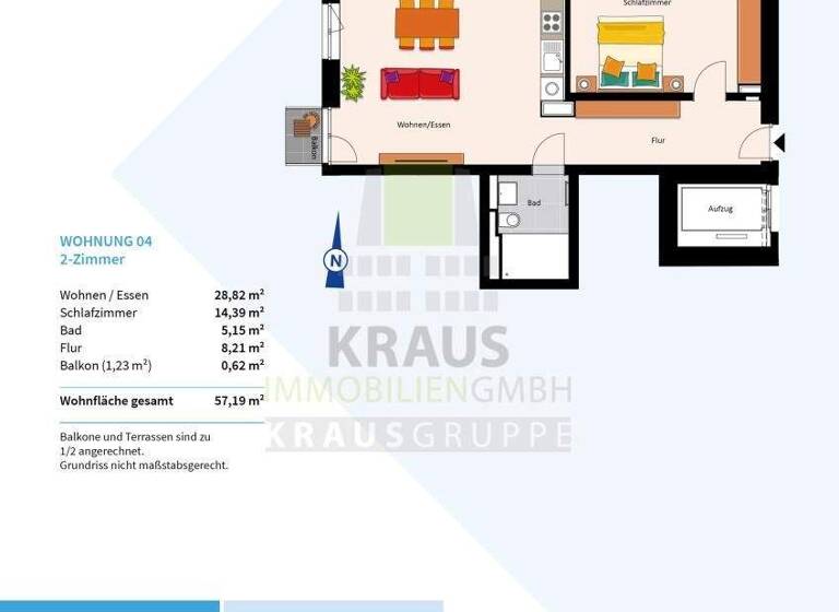 Wohnung zum Kauf provisionsfrei 395.000 € 2 Zimmer 57,2 m² 3. Geschoss Rohrbach Heidelberg 69126