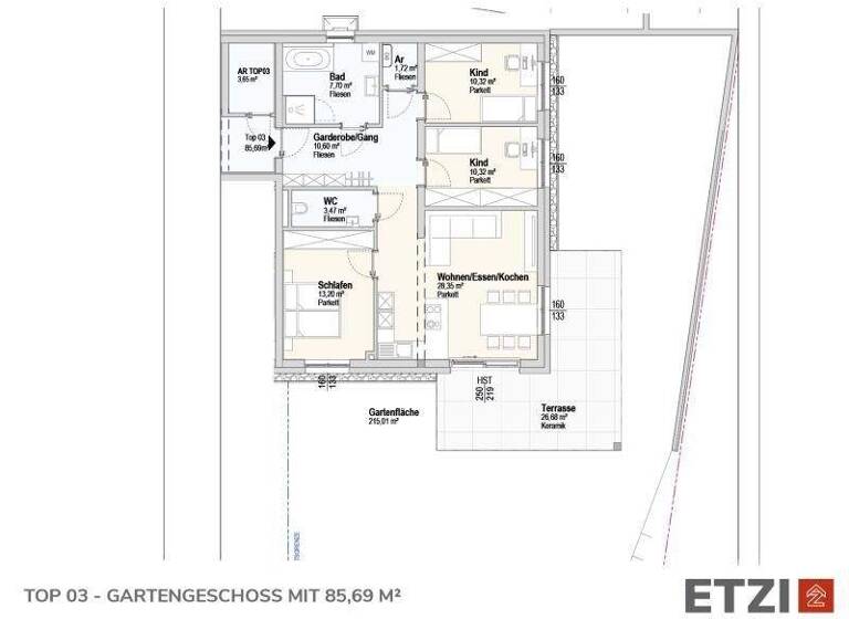 Wohnung zum Kauf - Erstbezug provisionsfrei 419.300 € 4 Zimmer 85,7 m² Katsdorf 4223