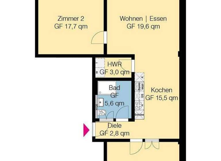 Wohnung zur Miete - Erstbezug 1.094 € 3 Zimmer 87,5 m² 1. Geschoss Am Küsterberg 6B Ehmen Wolfsburg Ehmen 38442