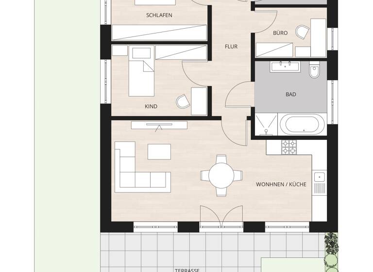 Wohnung zur Miete 1.660 € 3,5 Zimmer 84 m²<br/>Wohnfläche 2<br/>Geschosse Ziehrerweg 5 Rahlstedt Hamburg 22145