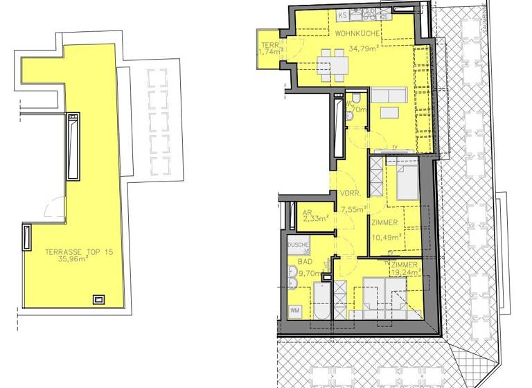 Wohnung zum Kauf - Erstbezug 895.000 € 3 Zimmer 89,9 m² 2. Geschoss Wien 1180