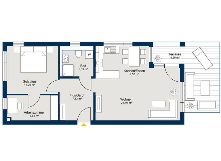 Wohnung zum Kauf 345.000 € 2,5 Zimmer 73,1 m²<br/>Wohnfläche Alt-Haunwöhr Ingolstadt 85051