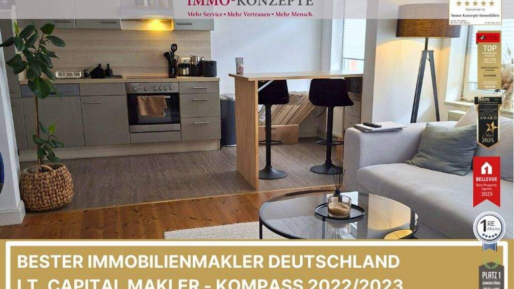 Wohnung zur Miete 790 € 3 Zimmer 66,1 m² 2. Geschoss Goethestr. 40 Feldstadt Schwerin 19053