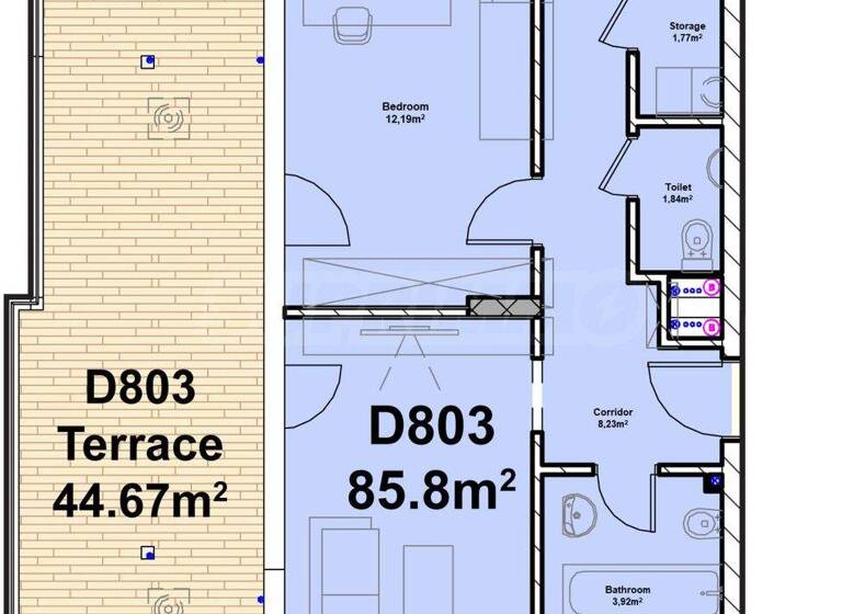Studio zum Kauf 299.443 € 3 Zimmer 101,8 m² Sofia