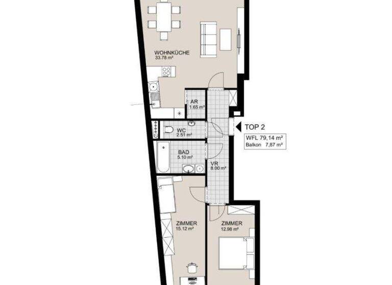 Wohnung zum Kauf - Erstbezug 390.000 € 3 Zimmer 79 m² 1. Geschoss Wien,Simmering 1110