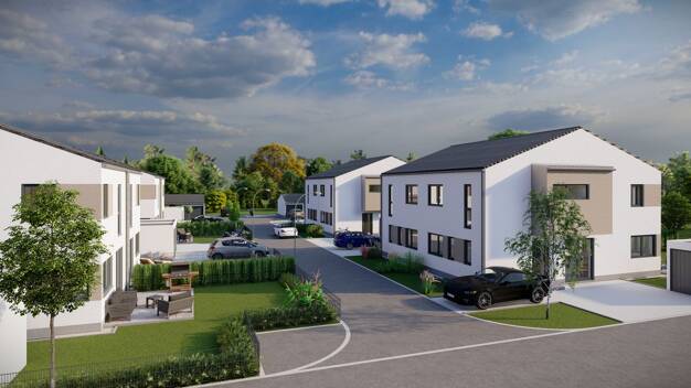 Doppelhaushälfte zum Kauf - Erstbezug provisionsfrei 651.500 € 4 Zimmer 109,4 m² 298 m² Grundstück frei ab sofort Einthal Obertraubling 93083