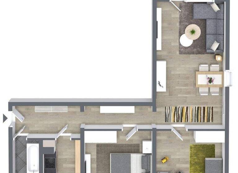 Wohnung zur Miete 445 € 3 Zimmer 69,8 m² 8. Geschoss frei ab 01.05.2026 C.-v.-Ossietzky-Str. 169 Gablenz Chemnitz 09127