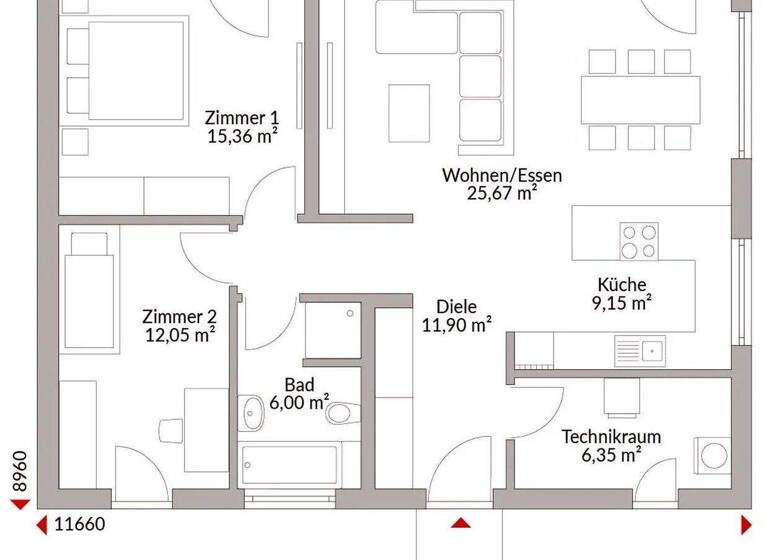 Bungalow zum Kauf - Erstbezug provisionsfrei 223.100 € 3 Zimmer 86,5 m² 1 m² Grundstück GRUNDSTÜCK AUFGESCHL: EXKLUSIV NUR FÜR DANWOOD-HAU Markt Hartmannsdorf 8311
