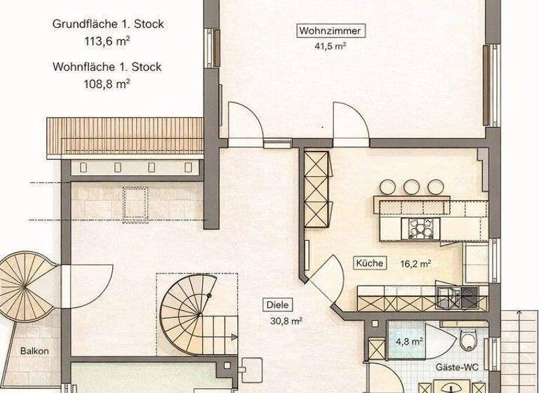 Wohnung zum Kauf provisionsfrei 419.000 € 4,5 Zimmer 171 m² 1. Geschoss Henfenfeld 91239