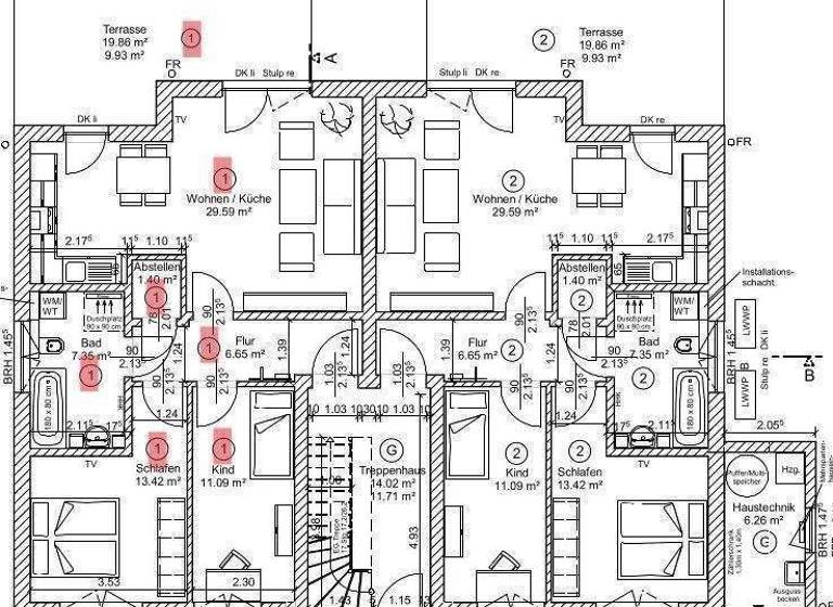 Terrassenwohnung zum Kauf - Erstbezug provisionsfrei 352.947 € 3 Zimmer 79,4 m² EG Andershof Stralsund 18439