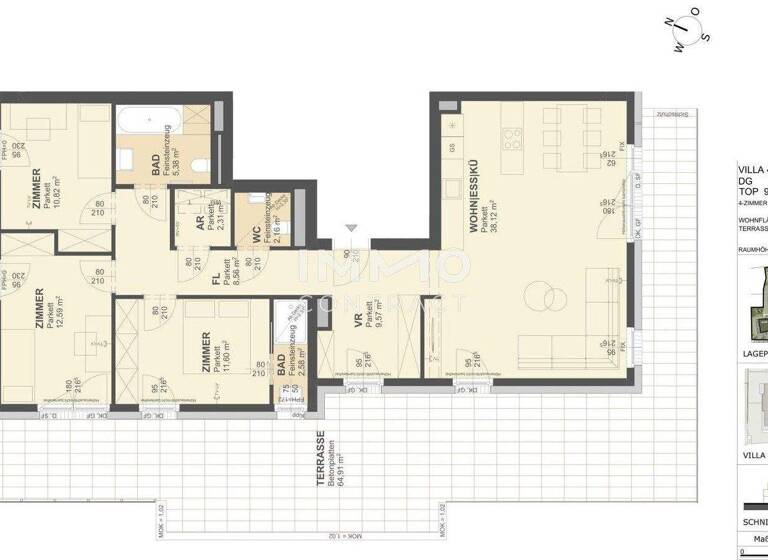 Penthouse zum Kauf - Erstbezug 880.000 € 4 Zimmer 103,7 m² Krems an der Donau 3500