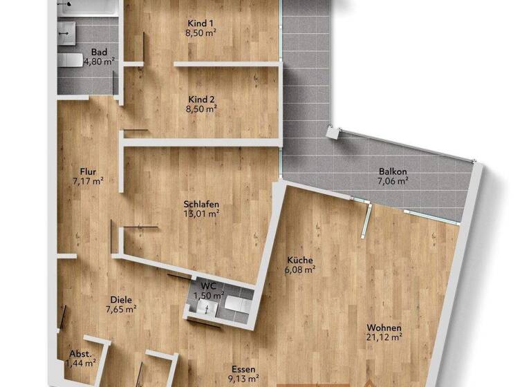 Wohnung zum Kauf 756.000 € 4 Zimmer 95 m² 1. Geschoss Sendling-Westpark München 81373