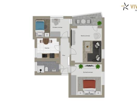 Wohnung zur Miete nur mit Wohnberechtigungsschein 538 € 3,5 Zimmer 64,5 m² 3. Geschoss Oswaldstraße 56 Bockum-Hövel Bockum - Hövel 59075