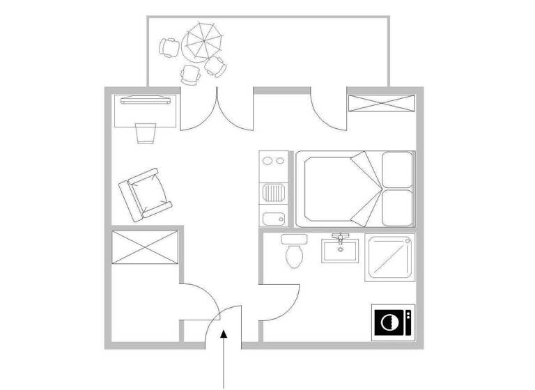 Studio zur Miete 1.150 € 1 Zimmer 30 m² 1. Geschoss frei ab sofort Gallus Frankfurt am Main 60326