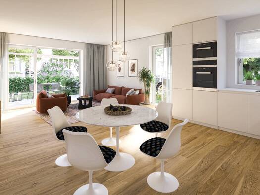 Wohnung zum Kauf - Neubau provisionsfrei 697.000 € 3 Zimmer 81,1 m² EG frei ab sofort Steinweg 28 Baldham Vaterstetten 85598