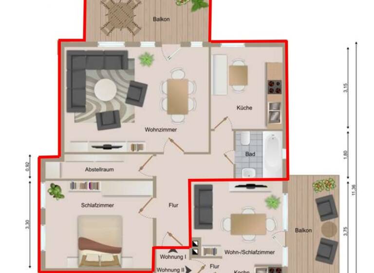 Wohnung zur Miete 670 € 2 Zimmer 63 m² Wesselburen 25764