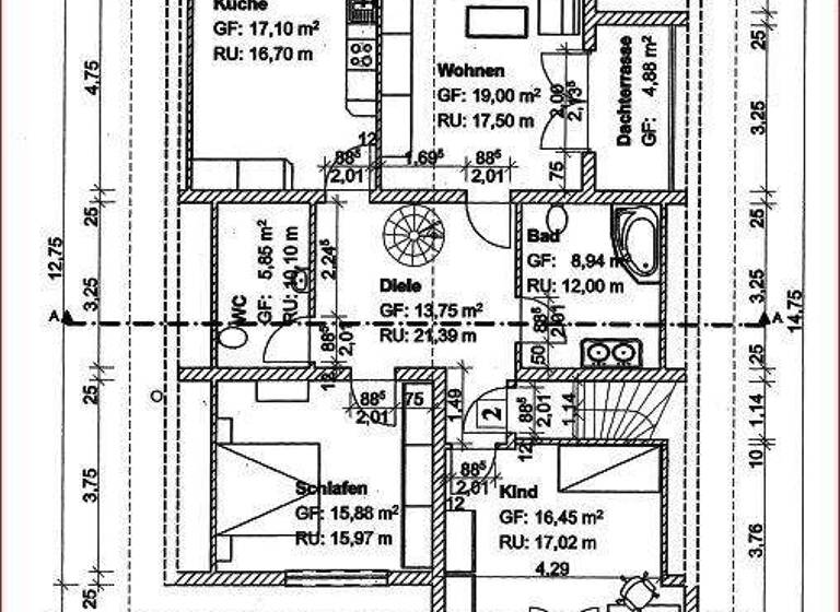 Wohnung zur Miete 750 € 4 Zimmer 110 m² frei ab 01.04.2026 Münzbachweg 9 Zug Freiberg / Langenrinne 09599
