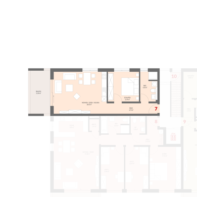 Wohnung zum Kauf provisionsfrei 323.000 € 2 Zimmer 58,5 m² 1. Geschoss Kanderweg Binzen 79589