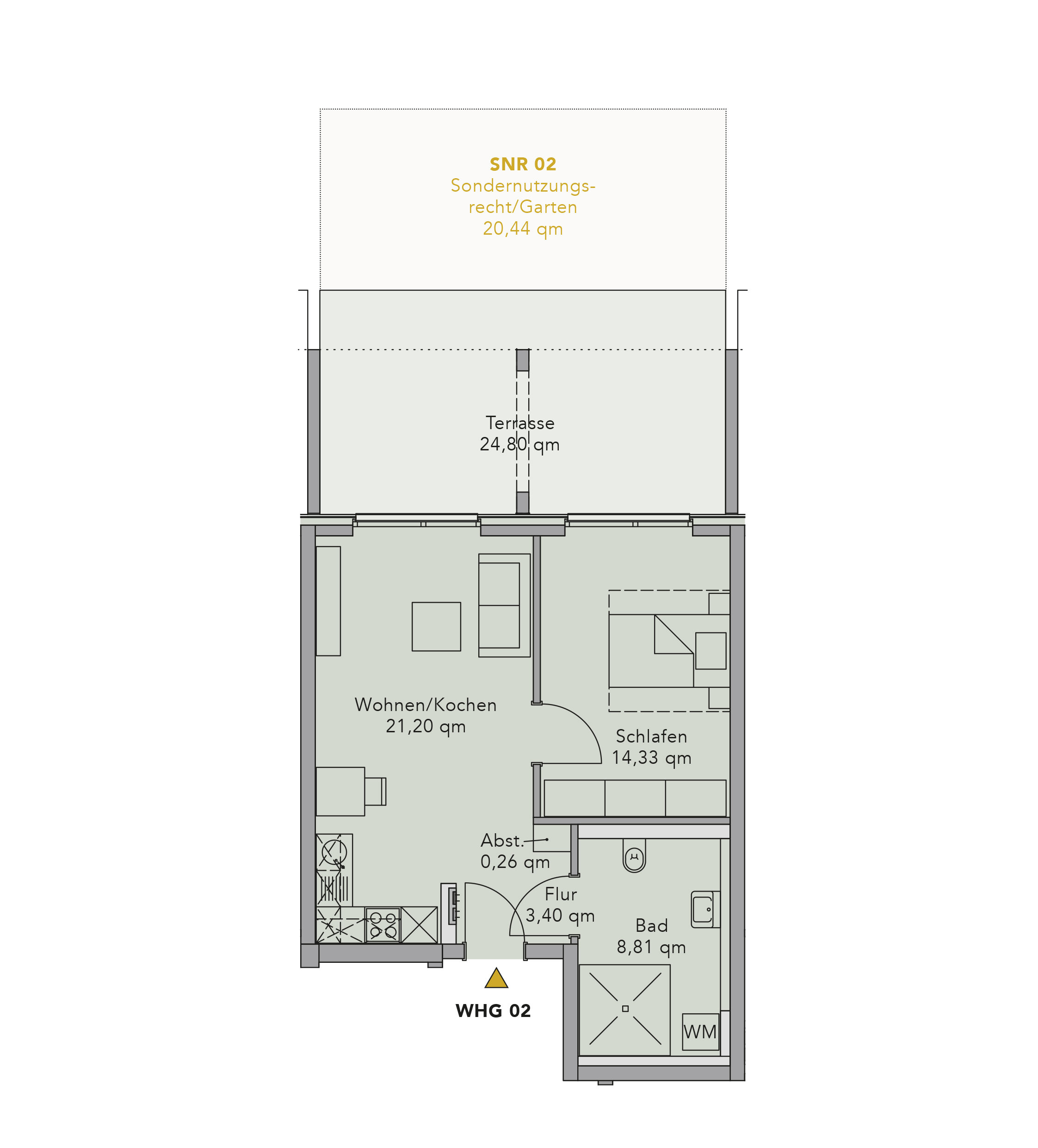 Studio zum Kauf provisionsfrei 265.000 € 2 Zimmer 60 m²<br/>Wohnfläche Brinkum Stuhr 28816