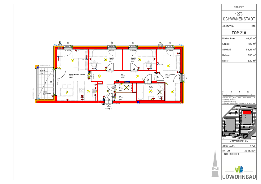 Wohnung zur Miete 1.002 € 4 Zimmer 89,4 m²<br/>Wohnfläche 2.<br/>Geschoss Alleehof 4 und 5 Schwanenstadt 4690