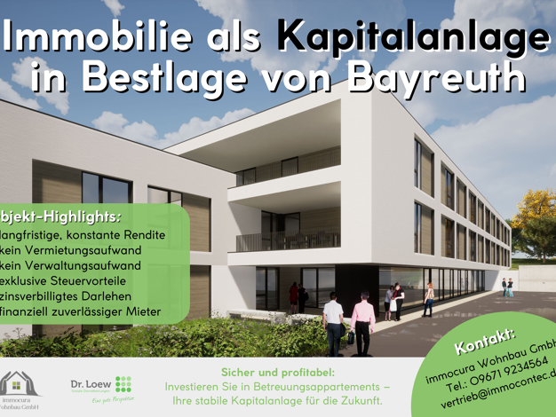 Wohnanlage zum Kauf provisionsfrei als Kapitalanlage geeignet 243.000 € 62 Zimmer 7.400 m² Grundstück Karl-von-Linde-Straße 13 Altstadt Bayreuth 95444