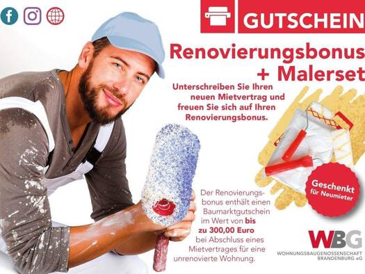 Wohnung zur Miete 472 € 3 Zimmer 68,4 m² 3. Geschoss GutsMuthsstraße 4 Nord Brandenburg 14770
