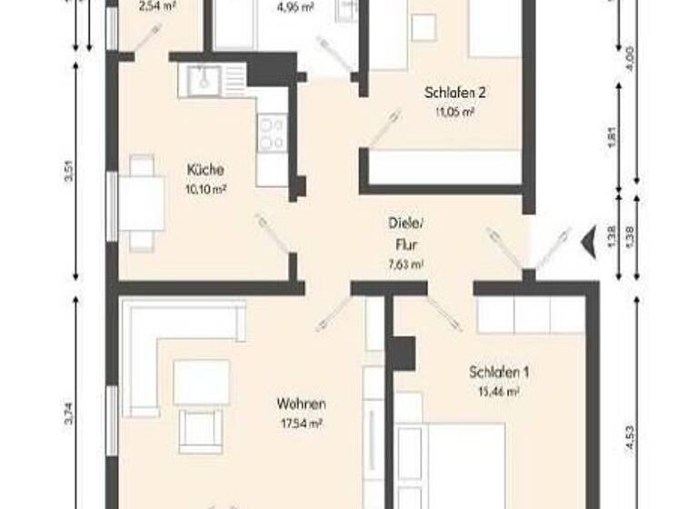 Wohnung zum Kauf 395.000 € 3 Zimmer 72 m²<br/>Wohnfläche 1.<br/>Geschoss Partenkirchen Garmisch-Partenkirchen 82467