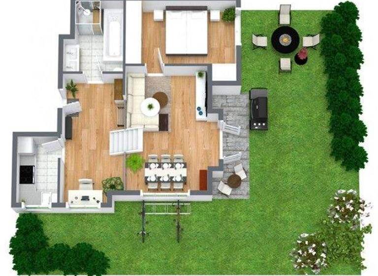 Terrassenwohnung zum Kauf 329.000 € 2,5 Zimmer 62,4 m² Geschoss EG/4 frei ab 01.10.2026 Vaihingen Stuttgart 70569