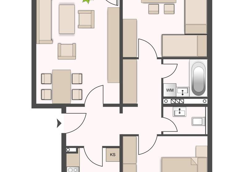 Wohnung zur Miete 565 € 3 Zimmer 74,9 m²<br/>Wohnfläche 5.<br/>Geschoss ab sofort<br/>Verfügbarkeit Dürerstraße 14 Altenbauna Baunatal 34225