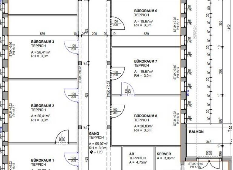 Bürofläche zur Miete 2.918 € 9 Zimmer 291,8 m² Bürofläche Messendorfgrund Sankt Peter Graz,08.Bez.:Sankt Peter 8042