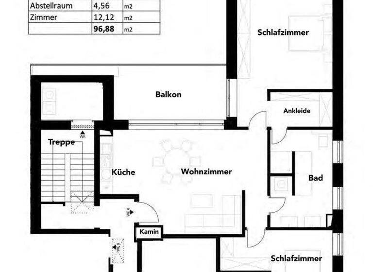 Wohnung zur Miete 1.050 € 3 Zimmer 96,9 m² 2. Geschoss Stade 21680