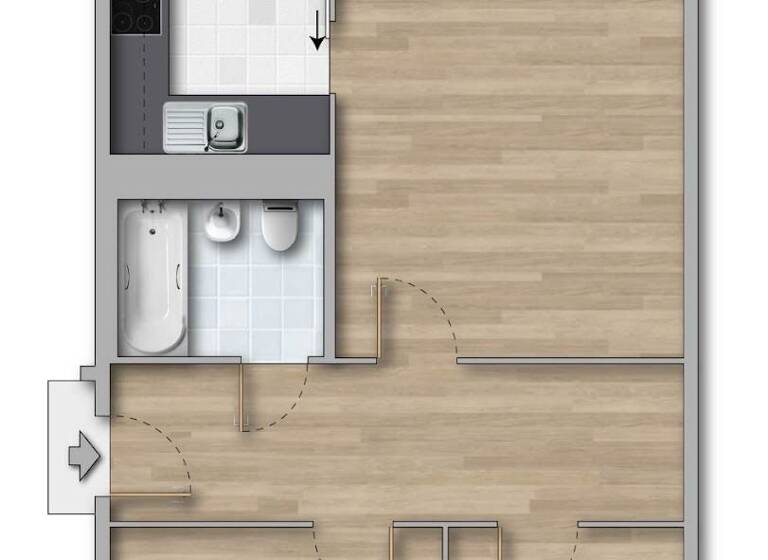 Wohnung zur Miete 200 € 1 Zimmer 29,4 m²<br/>Wohnfläche 4.<br/>Geschoss Maler-Fischer-Straße 5 Bieblach-Ost Gera 07552