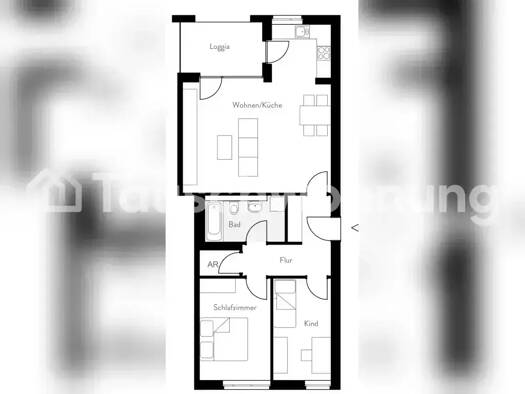 Wohnung zur Miete nur mit Wohnberechtigungsschein Tauschwohnung 550 € 3 Zimmer 78 m² 2. Geschoss Laubenheim Mainz 55130