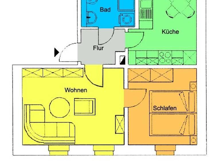 Wohnung zur Miete 325 € 2 Zimmer 43,6 m² Freital 01705