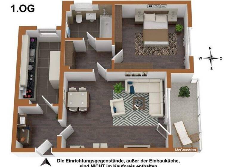 Wohnung zum Kauf 261.000 € 2 Zimmer 52,8 m² 1. Geschoss Reinickendorf Berlin 13403