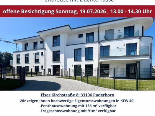Wohnung zum Kauf - Erstbezug provisionsfrei 419.900 € 2 Zimmer 90,5 m² EG Elser Kirchstraße 10a Elsen Paderborn 33106