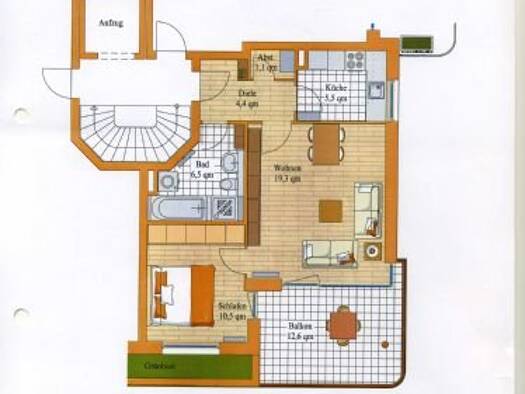 Wohnung zur Miete 720 € 2 Zimmer 53,6 m² 3. Geschoss frei ab 01.10.2026 Alfons-Auer-Straße 8 b Galgenberg Regensburg 93053