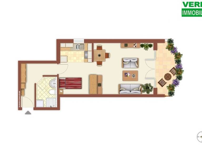 Studio zur Miete 400 € 1 Zimmer 54,5 m² EG frei ab 01.05.2026 Nordstadt Pforzheim 75177