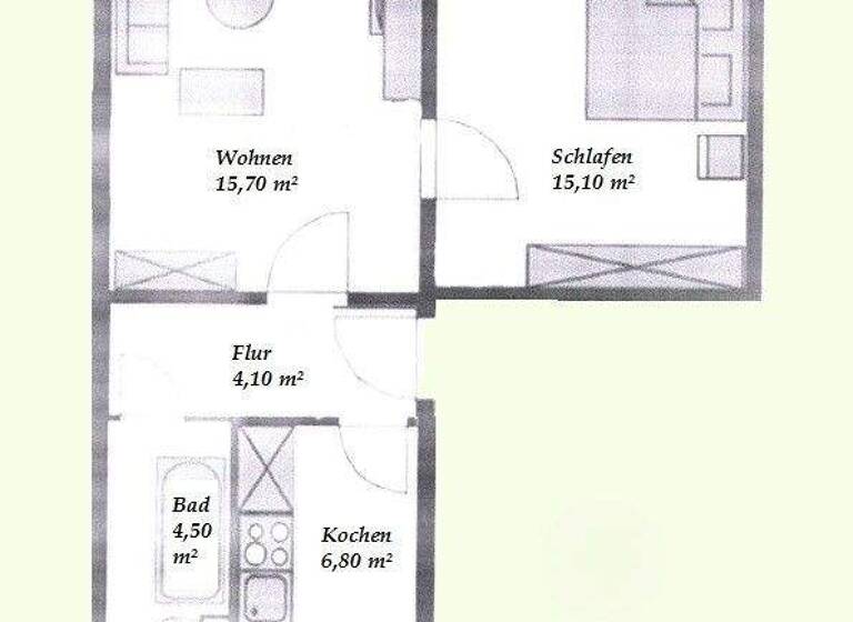 Wohnung zum Kauf 39.000 € 2 Zimmer 48 m² 3. Geschoss Seebach 99846