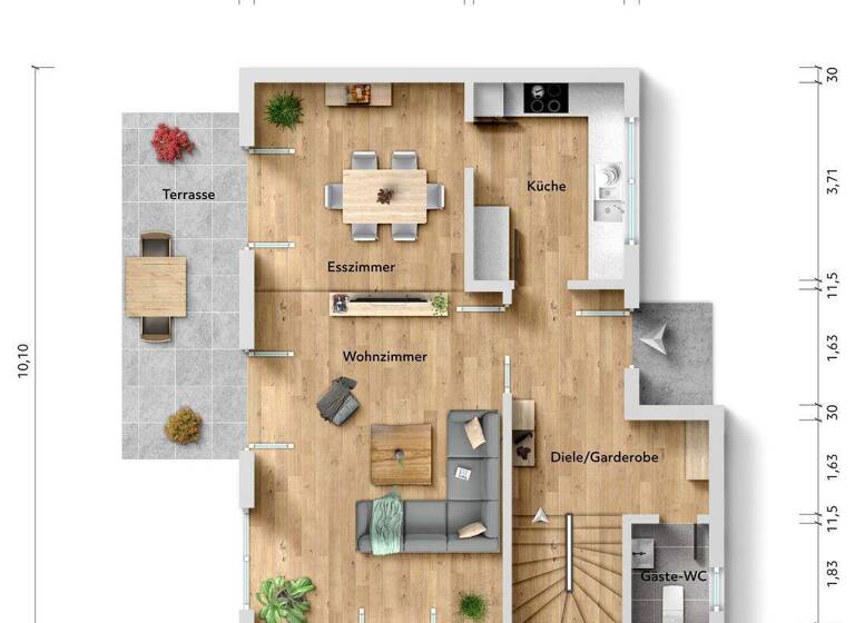 Reihenmittelhaus zum Kauf 599.000 € 5 Zimmer 140 m² 200 m² Grundstück Amorbach Neckarsulm 74172