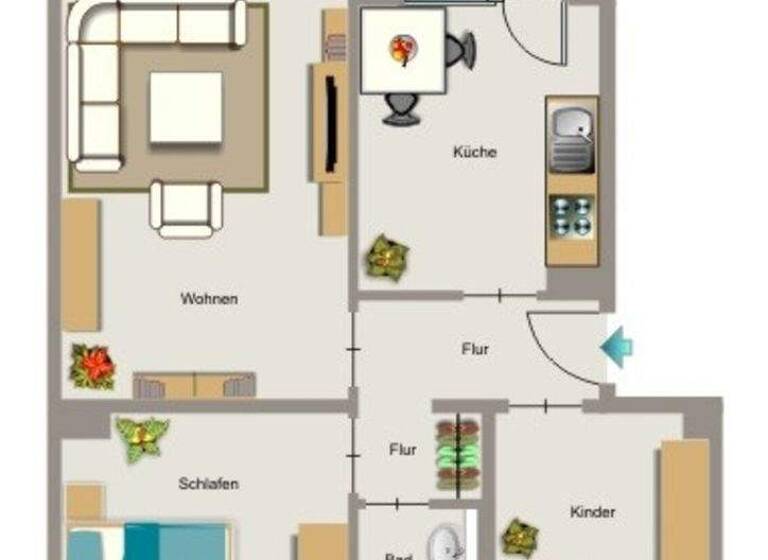 Wohnung zur Miete 513 € 3,5 Zimmer 62,5 m² EG Devensstraße 71 Batenbrock Bottrop 46238