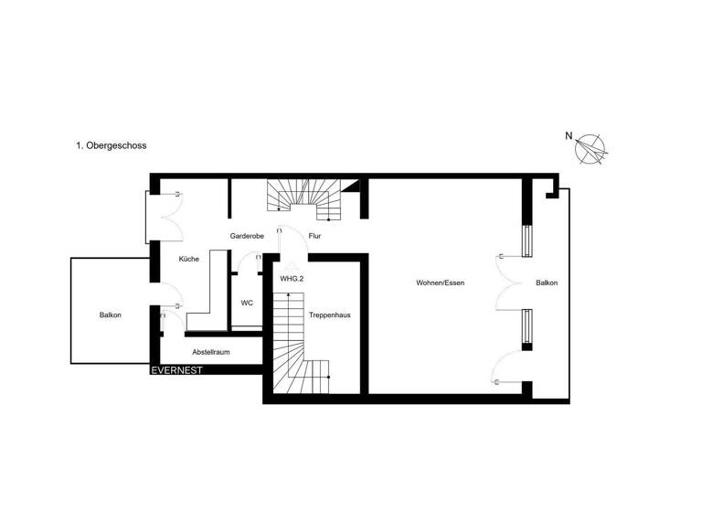 Wohnung zum Kauf 680.000 € 2,5 Zimmer 106 m² 1. Geschoss Düsseltal Düsseldorf 40239