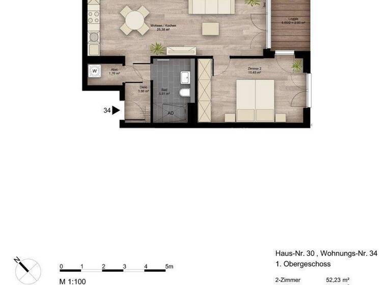 Wohnung zum Kauf - Erstbezug provisionsfrei 309.900 € 2 Zimmer 55 m² Elisabeth-Habeth-Weg 24-32 Witterschlick Alfter 53347