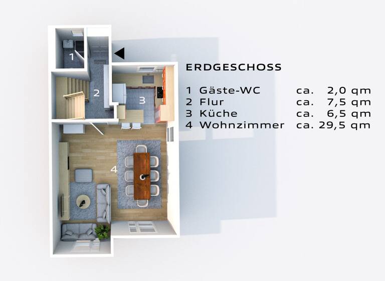 Reihenendhaus zum Kauf 480.000 € 4,5 Zimmer 129 m² 295 m² Grundstück frei ab 01.08.2026 Woltersdorf 15569