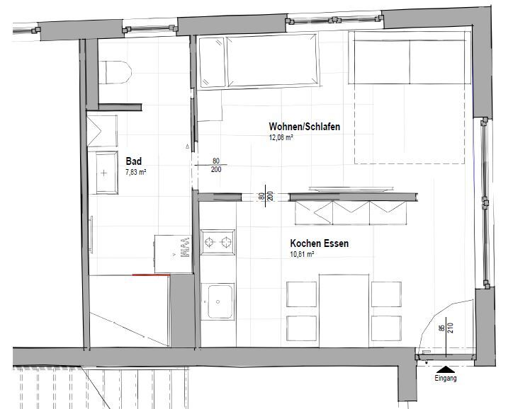 Apartment zur Miete 770 € 1 Zimmer 31 m²<br/>Wohnfläche EG<br/>Geschoss ab sofort<br/>Verfügbarkeit Langkampfen 6336