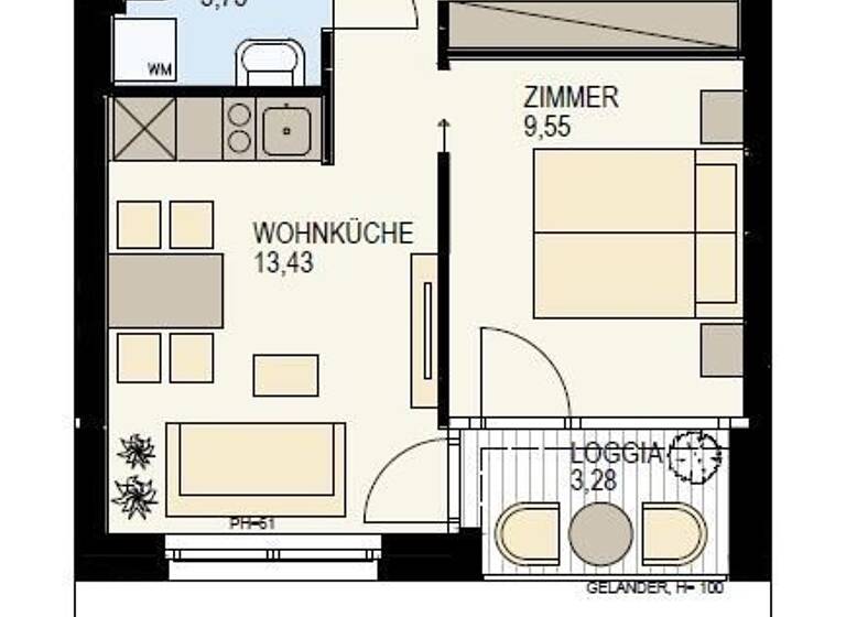 Wohnung zum Kauf - Erstbezug 309.028 € 2 Zimmer 37,3 m² 2. Geschoss frei ab 01.12.2026 Wien / Wien 3., Landstraße 1030