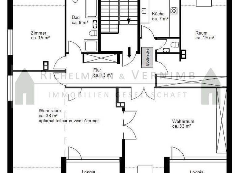 Wohnung zum Kauf provisionsfrei 550.000 € 3 Zimmer 141 m² 2. Geschoss Rissen Hamburg 22559