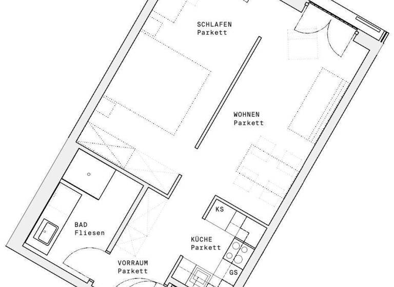 Wohnung zur Miete - Erstbezug 767 € 2 Zimmer 46 m² 10. Geschoss Wien 1220