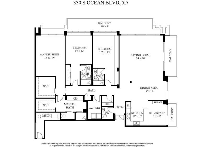 Studio zum Kauf 8.165.041 € 3 Zimmer 225 m² 330 S Ocean Boulevard 5-D Palm Beach 33480