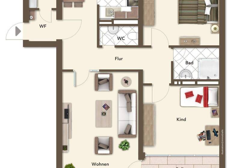 Wohnung zum Kauf 130.000 € 3 Zimmer 82 m² Werne 59368